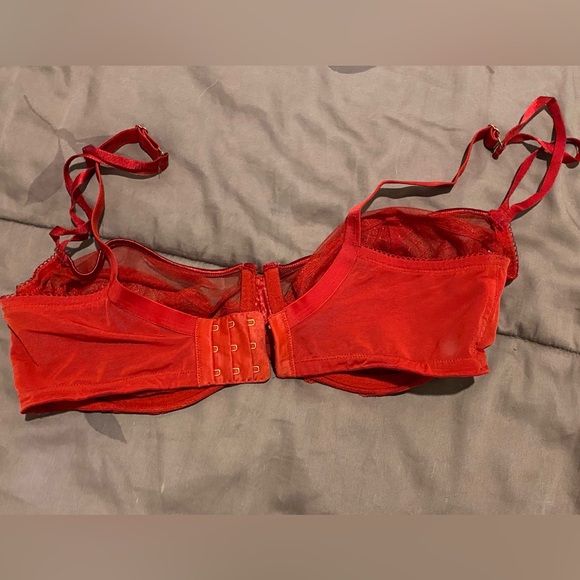 Red sheer bra by Cacique - 38dd - Picture 5 of 6